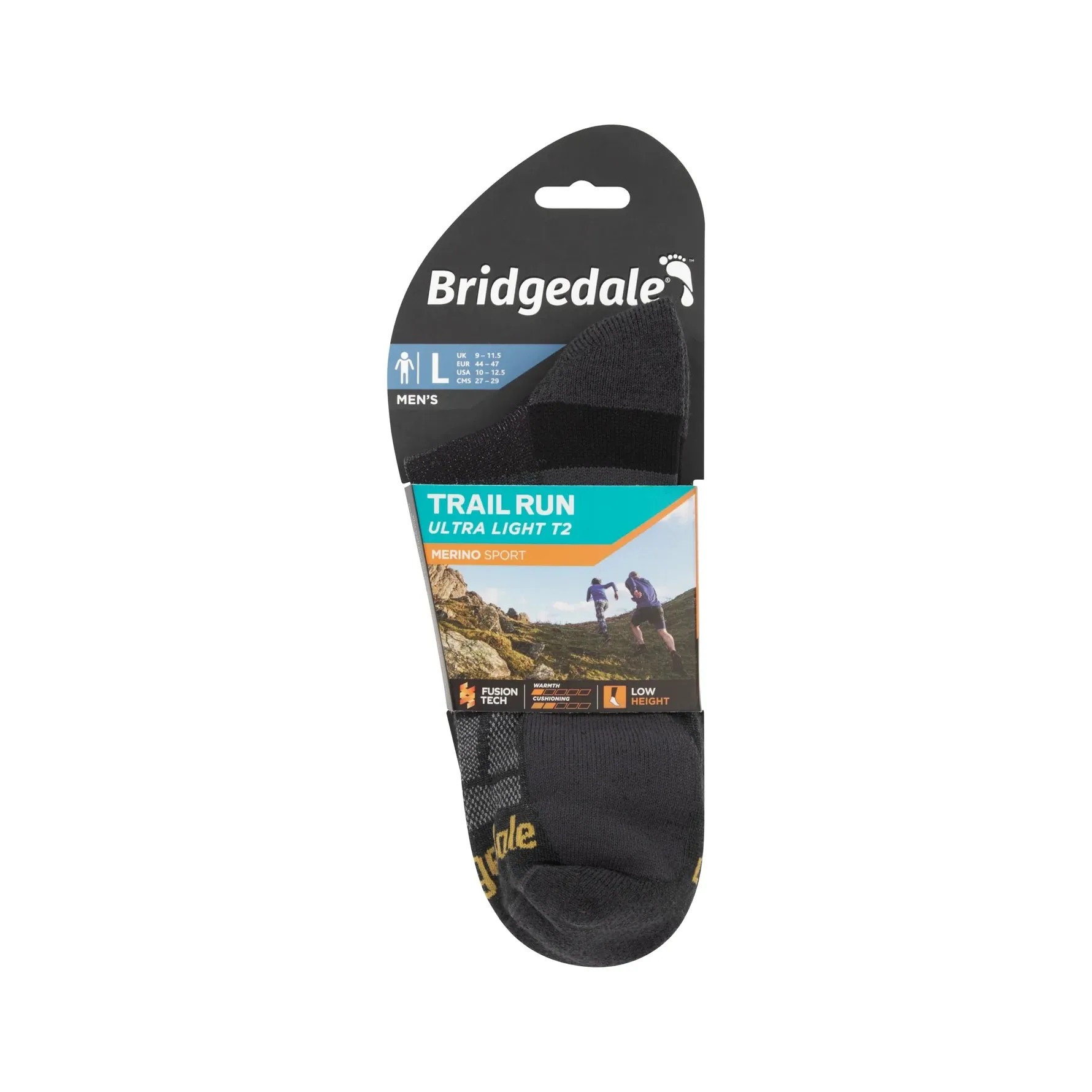 Bridgedale Men's Ultra Light T2 Merino Sport Low Sock-Assorted Colours