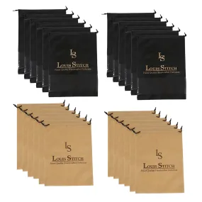 Non Woven Shoe Bag Pack Of  24 Black See-Thru Beige Plain